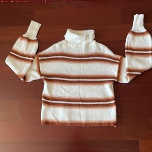 Urban Outfitters striped neutral turtle neck sweater in XS